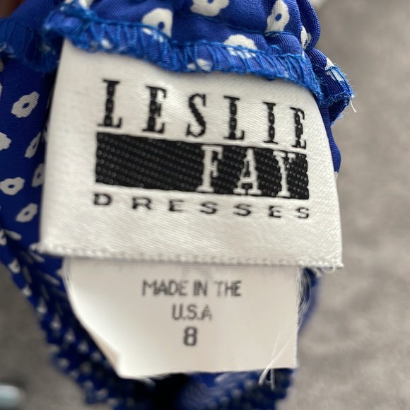 Royal Blue with White Floral Pattern Skirt - Picture 4 of 5